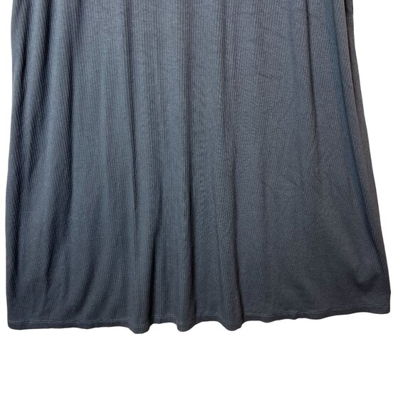 Gap Ribbed Halter Neck Sleeveless A-Line Dress S Blue Gray Rayon Blend - Picture 3 of 11